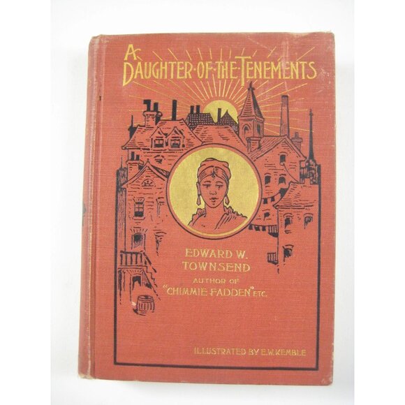 A Daughter Of The Tenements Edward W Townsend 1895 Red Hardcover - Picture 1 of 11